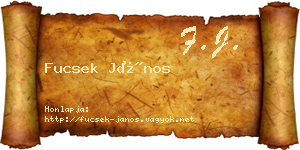 Fucsek János névjegykártya